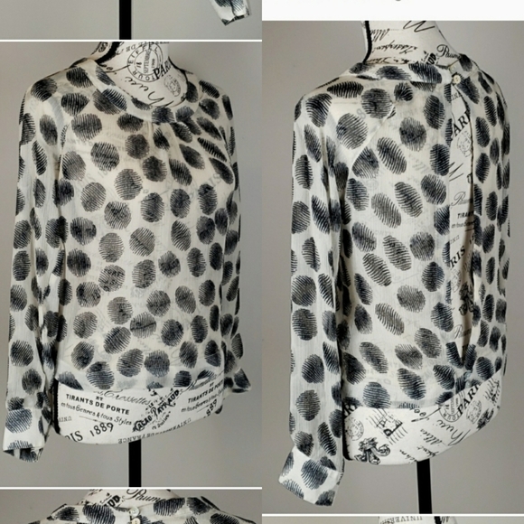 Anthropologie Tops - {Free Bird|Anthro} Long Sleeve Sheer Top Open Back